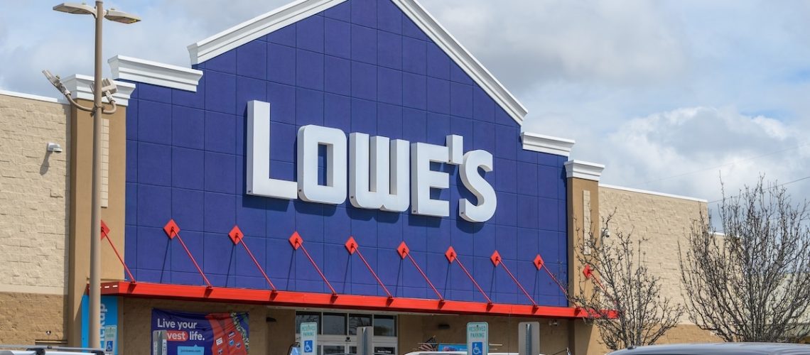 JEFFERSON, LA, USA - FEBRUARY 27, 2024: Front of Lowe's Home Improvement store on Jefferson Highway in suburban New Orleans